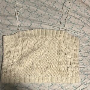 Cream Knit Tube Top/tank top